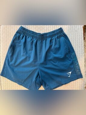 Gymshark Teal Drawstring Workout Shorts